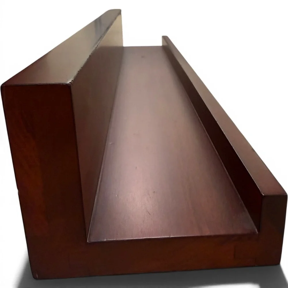 Pottery Barn Holman Picture Ledge Shelf 24in Alderwood Mahogany AS IS